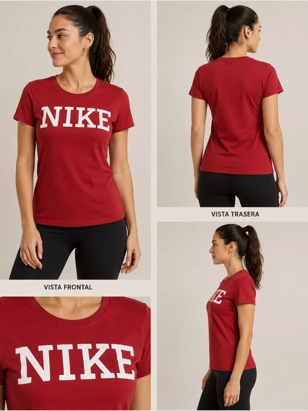 Nike Women’s Red Short-Sleeve Logo Tee